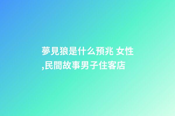 夢見狼是什么預兆 女性,民間故事男子住客店-第1張-觀點-玄機派